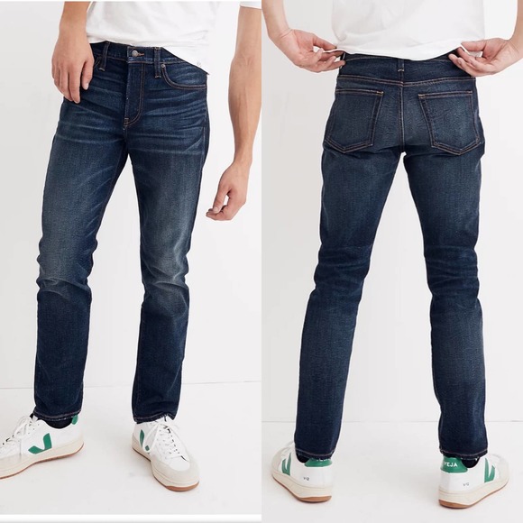 Madewell Other - Madewell Men's Straight Leg Authentic Flex Jeans Market Wash Size 31 X 32 NWT